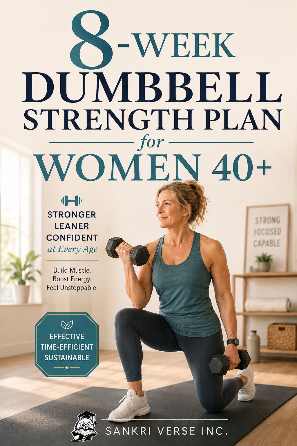 Book cover for 8-Week Dumbbell Strength Plan for Women 40+