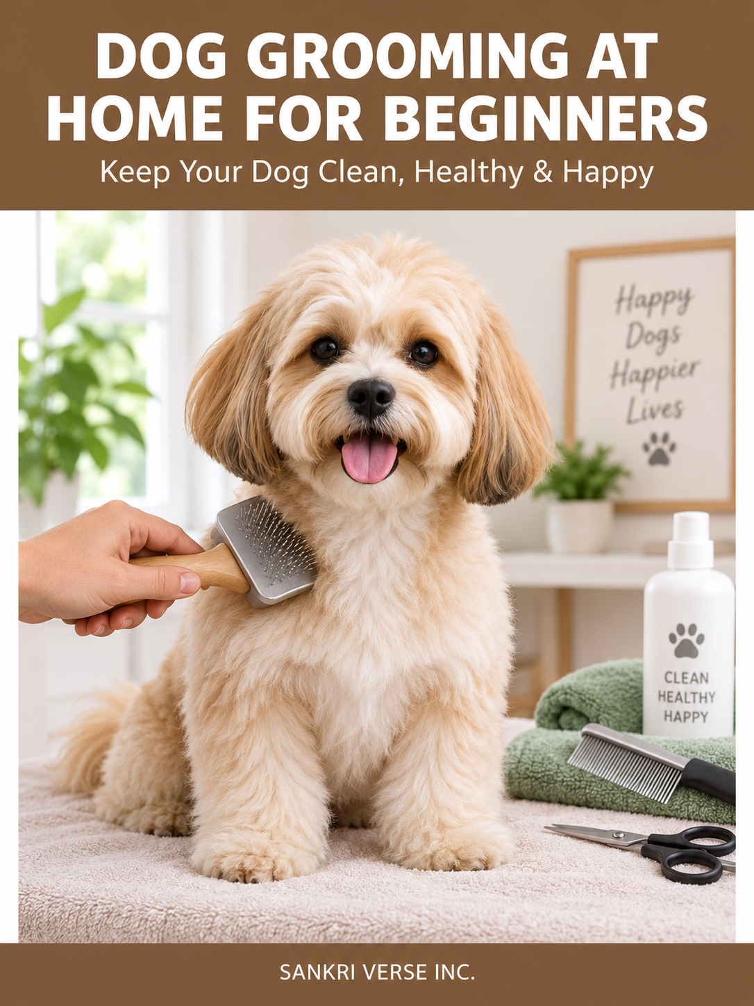 Book cover for Dog Grooming at Home for Beginners