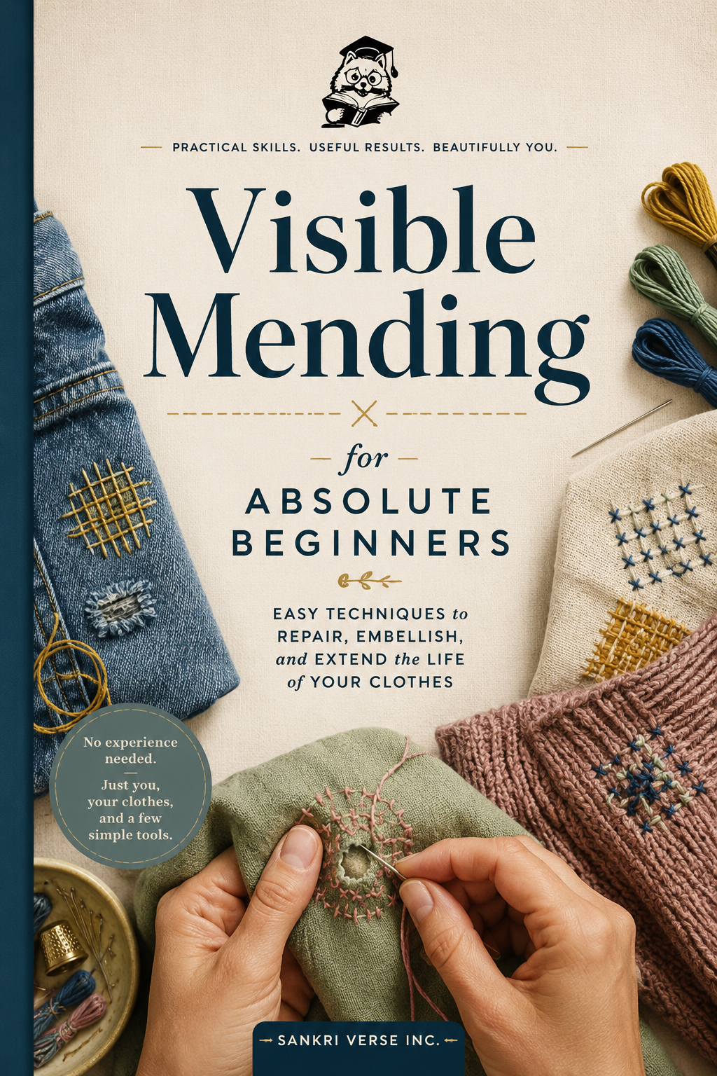 Book cover for Visible Mending for Absolute Beginners